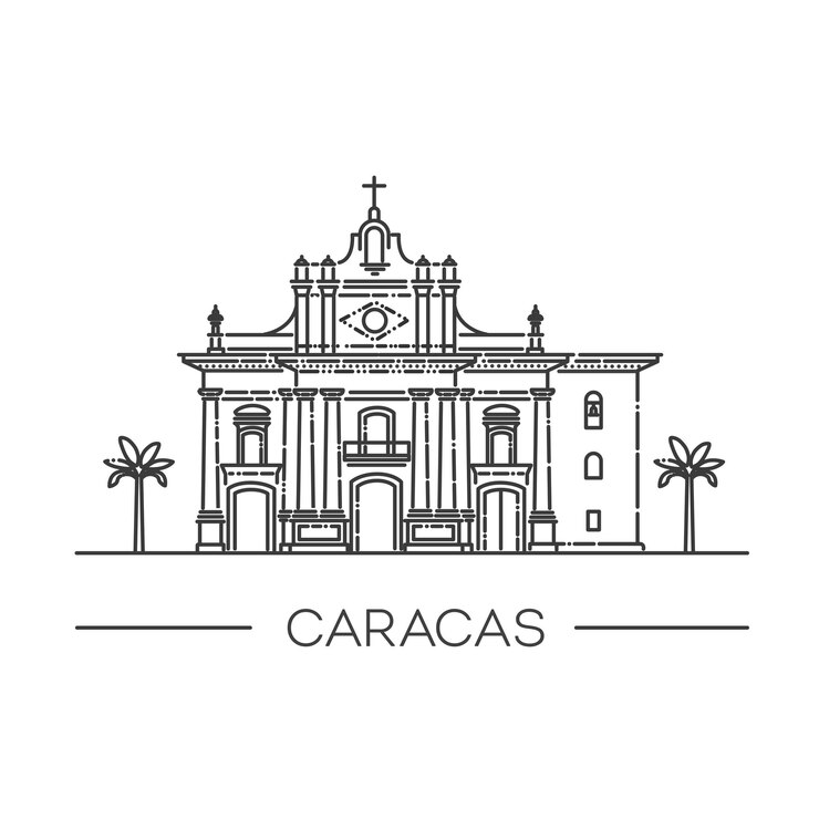 Vector la iglesia de nuestra señora de candelaria caracas venezuela