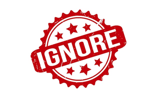 Ignora el vector de sello de goma