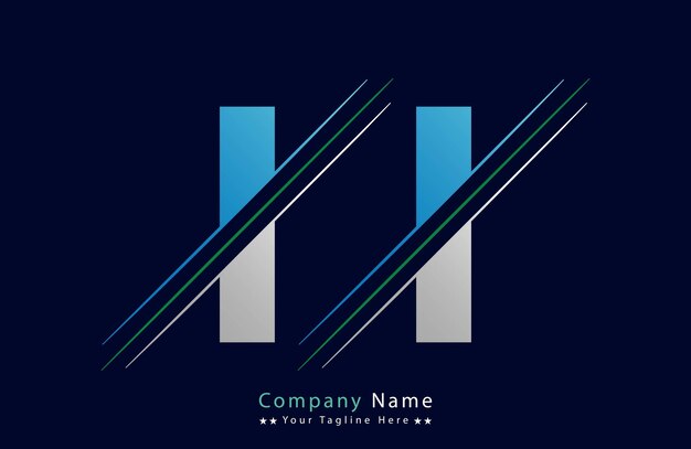ii Diseño de la ilustración de la plantilla de la letra del logotipo