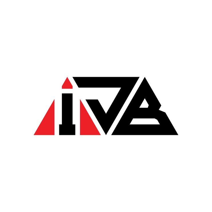 Vector ijb diseño de logotipo de letra triangular con forma de triángulo ijb diseñador de logotipo triangular monograma ijb triángulo vectorial plantilla de logotipo con color rojo ijb logo triangular sencillo elegante y lujoso logotipo ijb