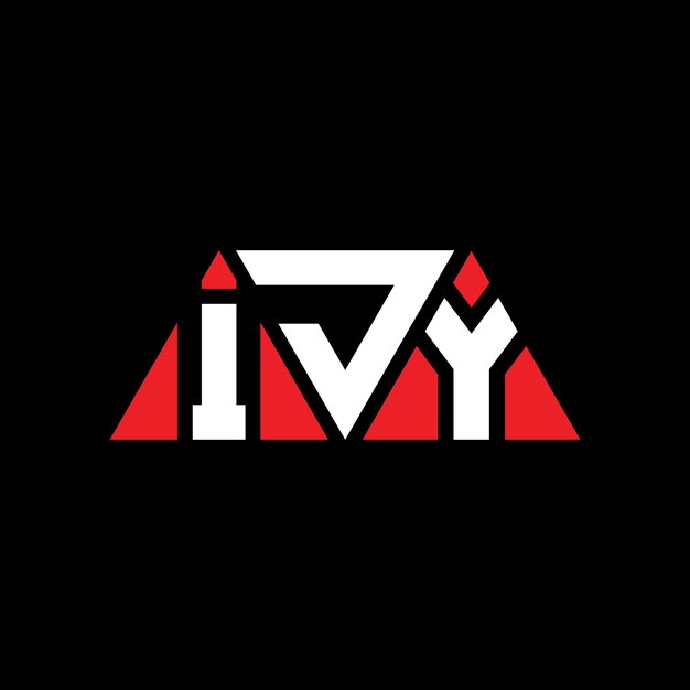 IJY diseño de logotipo de letra triangular con forma de triángulo IJY diseñador de logotipo triangular monograma IJY triángulo vectorial plantilla de logotipo con color rojo IJY logo triangular sencillo elegante y lujoso logotipo IJY