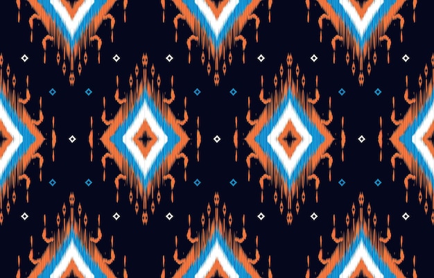 Ikat colorido patrón geométrico sin costuras étnico Ikat patrón geométrica sin costuras nativo americano étnico