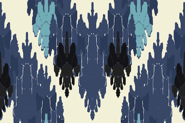Ikat patrón sin costura tribal indio alfombra de tela étnica azteca mandala ornamento nativo boho chevron