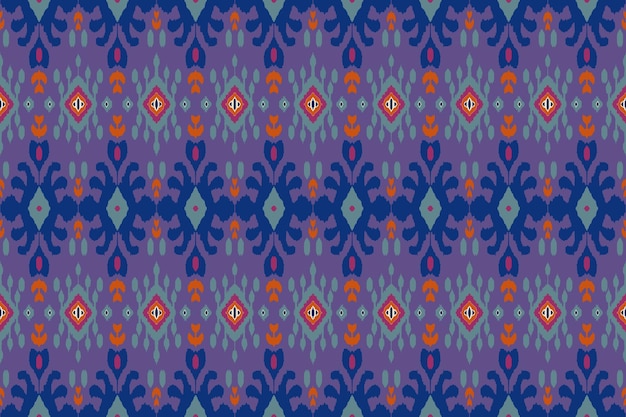 Ikat patrón sin costura tribal indio alfombra de tela étnica azteca mandala ornamento nativo boho chevron