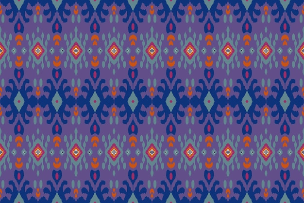 Ikat patrón sin costura tribal indio alfombra de tela étnica azteca mandala ornamento nativo boho chevron