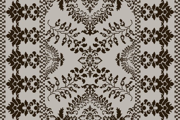 Ikat patrón sin costura tribal indio alfombra de tela étnica azteca mandala ornamento nativo boho chevron
