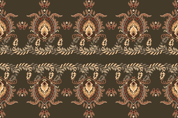 Ikat patrón sin costura tribal indio alfombra de tela étnica azteca mandala ornamento nativo boho chevron