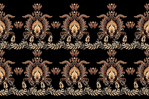 Ikat patrón sin costura tribal indio alfombra de tela étnica azteca mandala ornamento nativo boho chevron