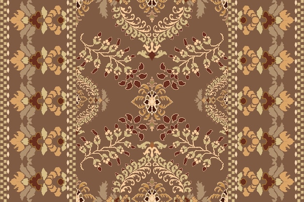 Ikat patrón sin costura tribal indio alfombra de tela étnica azteca mandala ornamento nativo boho chevron