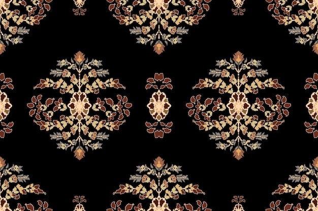 Ikat patrón sin costura tribal indio alfombra de tela étnica azteca mandala ornamento nativo boho chevron
