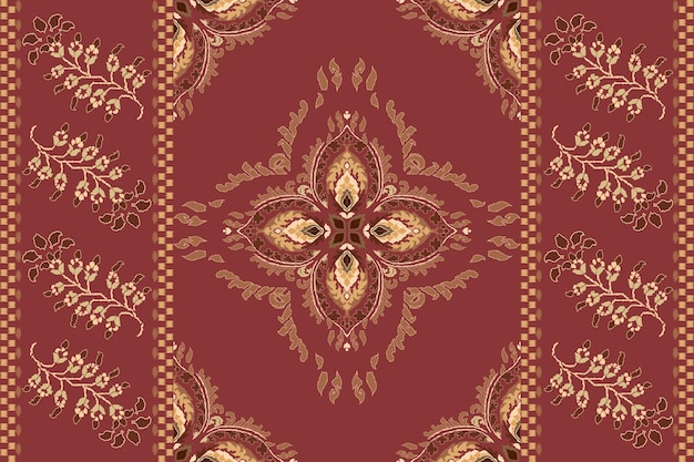 Ikat patrón sin costura tribal indio alfombra de tela étnica azteca mandala ornamento nativo boho chevron
