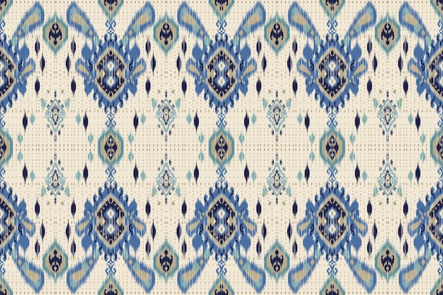 Ikat patrón sin costura tribal indio alfombra de tela étnica azteca mandala ornamento nativo boho chevron