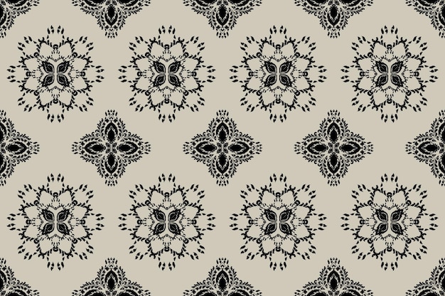 Ikat patrón sin costura tribal indio alfombra de tela étnica azteca mandala ornamento nativo boho chevron