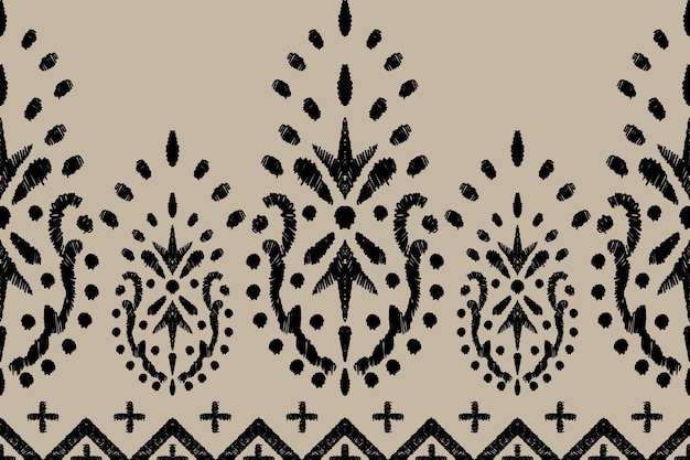 Ikat patrón sin costura tribal indio alfombra de tela étnica azteca mandala ornamento nativo boho chevron