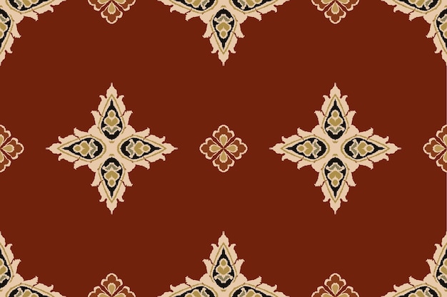 Ikat patrón sin costura tribal indio alfombra de tela étnica azteca mandala ornamento nativo boho chevron