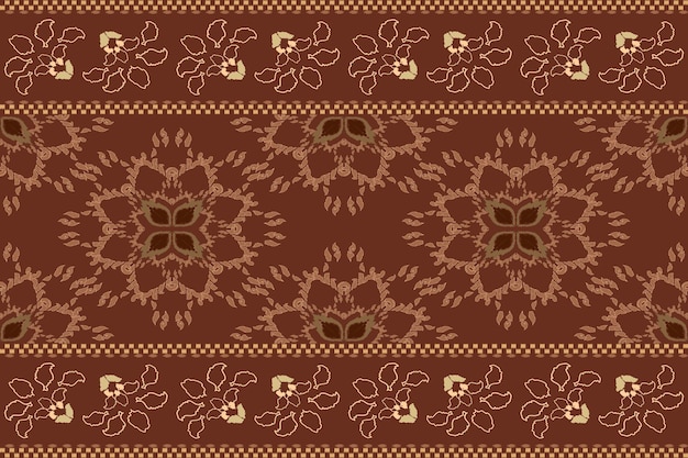 Ikat patrón indio tribal sin costuras alfombra de tela étnica azteca ornamento mandala boho nativo chevron