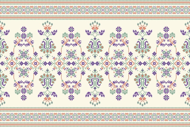 Ikat tradicional y patrón étnico sin costuras con fondo tribal geométrico
