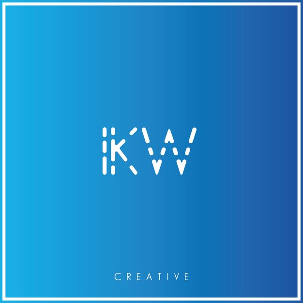 IKW Premium Vector Más tarde Diseño de logotipo Creativo Logotipo Ilustración vectorial Logotipo Monograma creativo