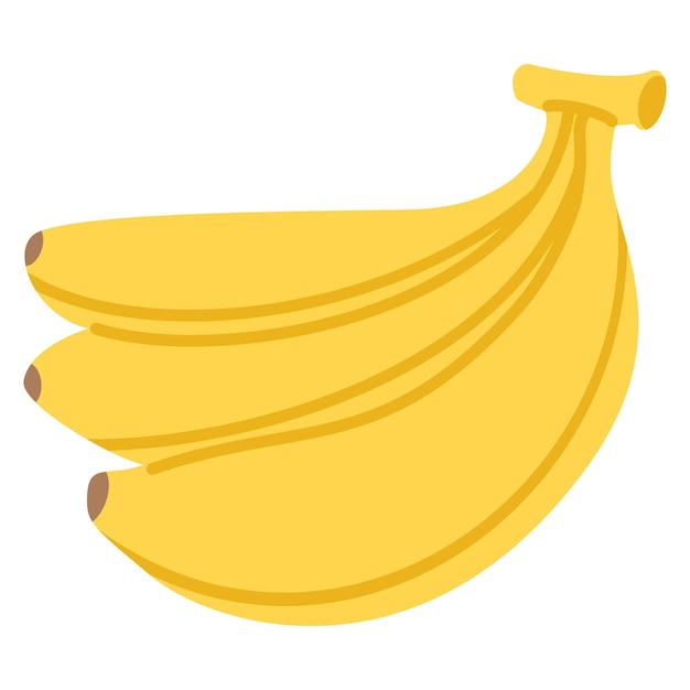 Illustration of banana fruit in flat style
