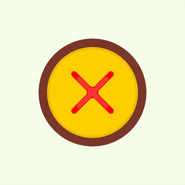 Illustration of a error icon icon related to design elements suitable for web site app user interfaceselement printable etc flat icon style simple vector design editable