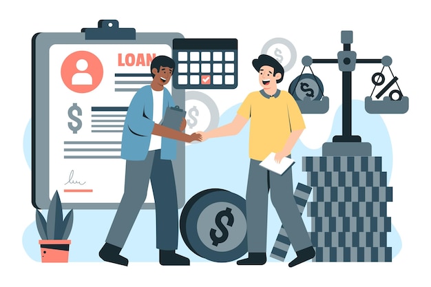 Vector illustration soft loan