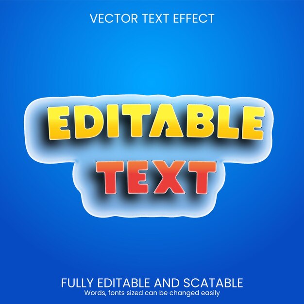 Illustrator de efectos de texto editables en 3D