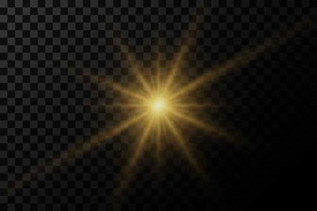 iluminación de destello con efecto de luz especial deslumbramiento de los rayos de luz