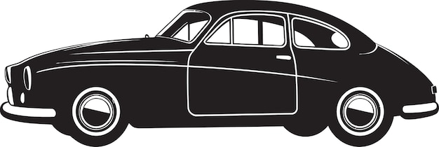 Iluminado por la luna Monochrome Glide Vector Black CarCarcoal Urban Speed Black Car Vector Art