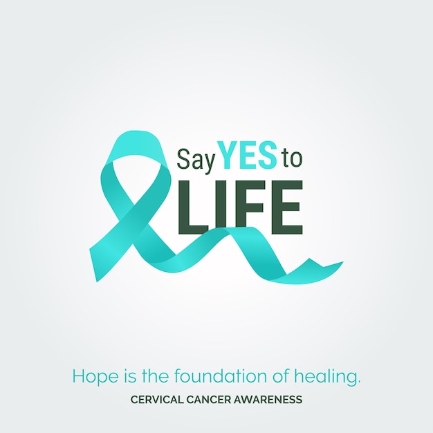 Iluminar la lucha contra el cáncer de cuello uterino Vector carteles de fondo