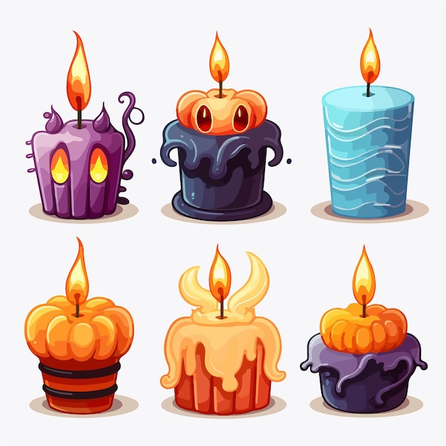 Ilumine con velas de halloween motivos artísticos realzan el horror otoñal ai generation