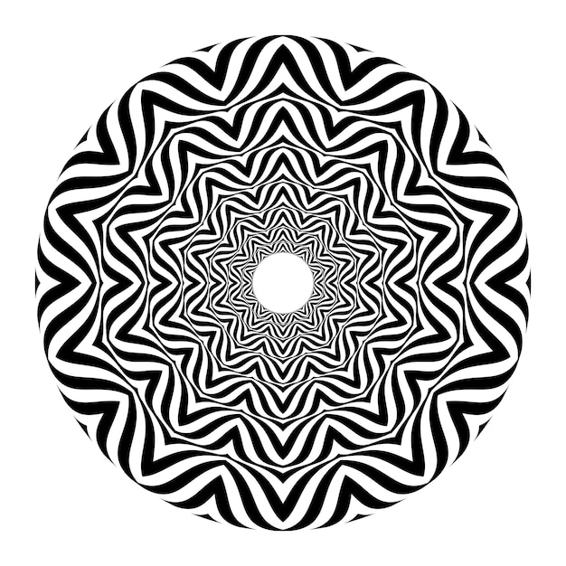 Ilusión óptica abstracta en blanco y negro