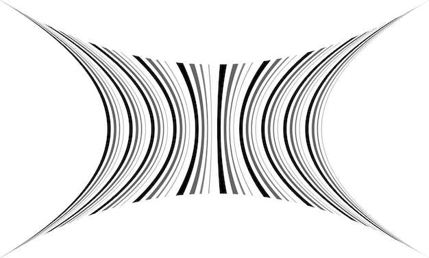 Ilusión óptica abstracta con líneas curvas