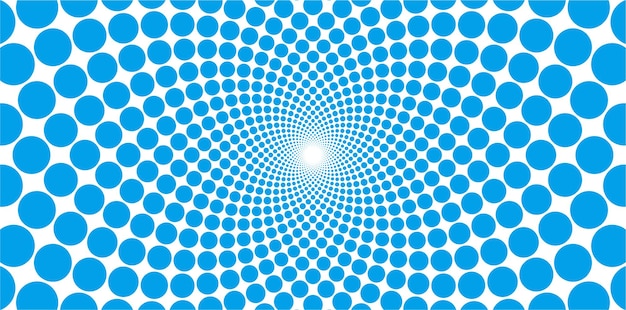 Ilusión óptica cíclica vectorial con fondo de puntos
