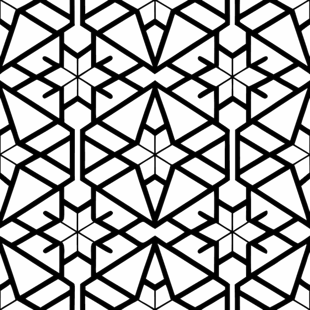 Ilusión óptica geométrica en blanco y negro