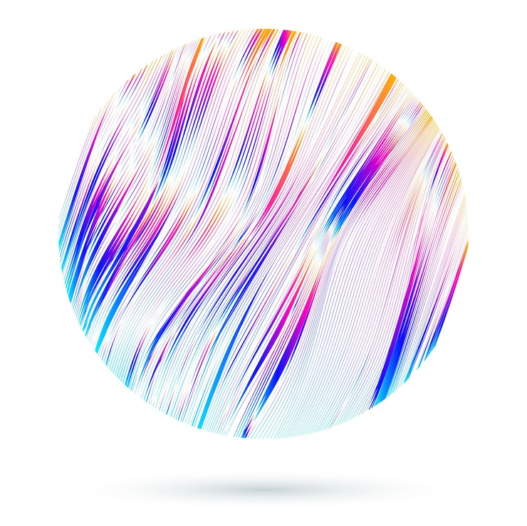Vector ilusión óptica de movimiento y color de gradación efecto plano fondo geométrico abstracto de perspectiva de brillo brillante arte vectorial eps10 para folleto comercial folleto diseño de fiesta banners informe de portada