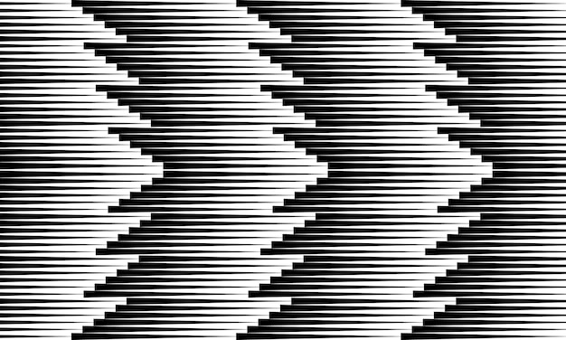 Ilusión óptica Patrón Chevron en blanco y negro