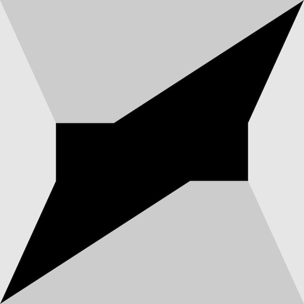 Ilusión vectorial plana tridimensional minimalista construida por formas triangulares para la intermediación moderna