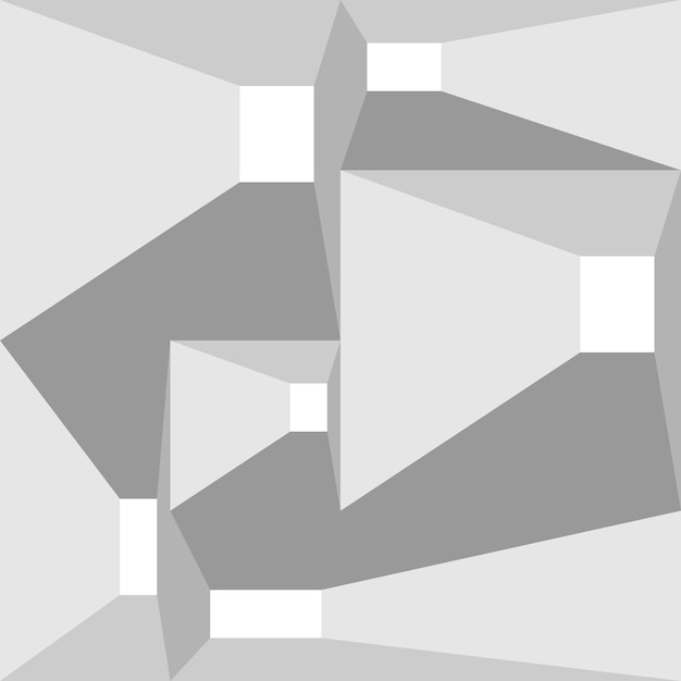 Ilusión vectorial plana tridimensional minimalista para el interior moderno