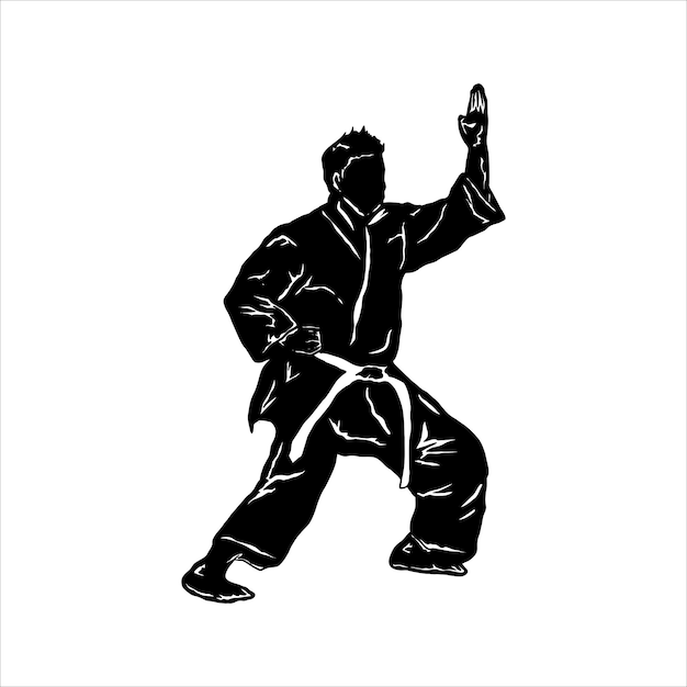 ILUSTRACIÓN LOGOTIPO ICONO VECTOR KARATE KATA EMPI