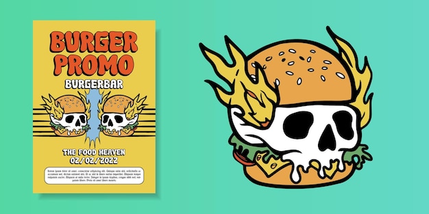 ILUSTRACIÓN DE PROMOCIÓN DE HAMBURGUESAS