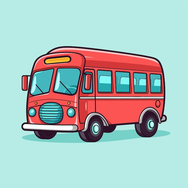 Ilustración 2D de un autobús minired