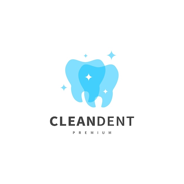 Vector ilustración 3 del diseño del logotipo de un dentista limpio