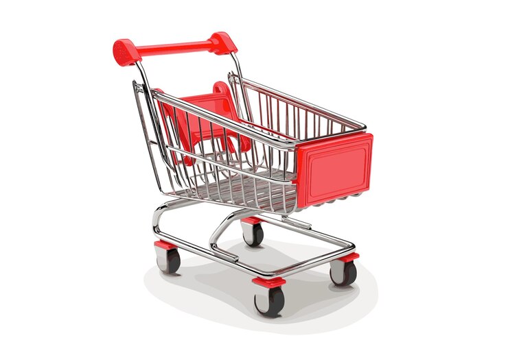 Vector ilustración 3d de la aplicación de compras en línea de comercio electrónico