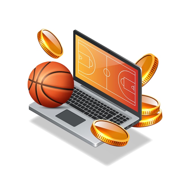Ilustración 3D de apuestas deportivas Clipart vectorial aislado en fondo blanco