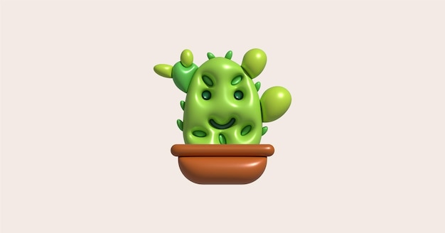 Vector ilustración 3d cactus y aloe vera planta de espina del desierto cactos y plantas tropicales de interior