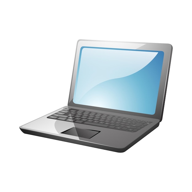 Ilustración 3d de computadora portátil