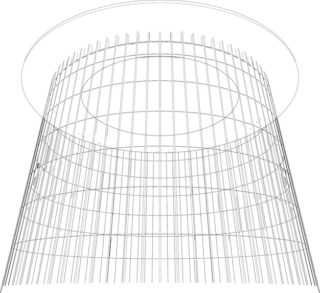 Ilustración 3D del concepto de construcción