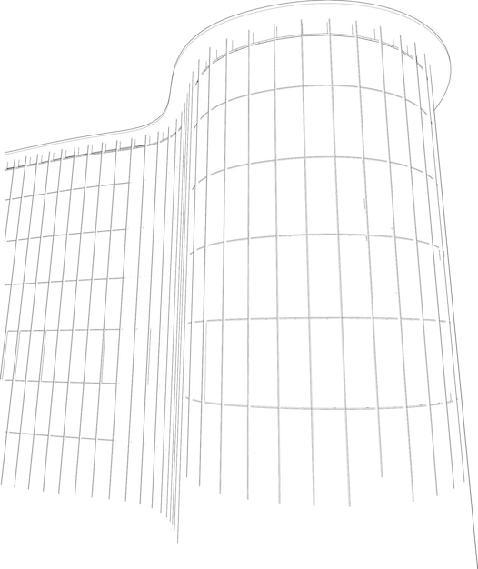 Ilustración 3D del concepto de construcción