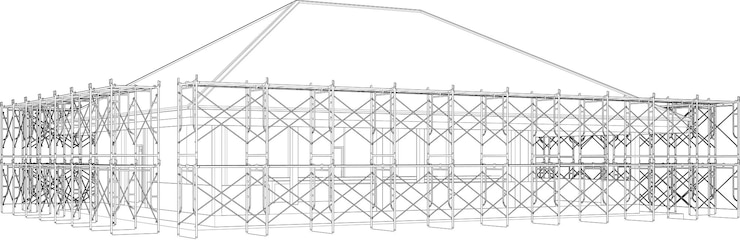Vector ilustración 3d de edificios y construcciones