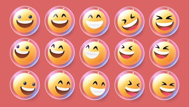 Ilustración en 3D de los emojis